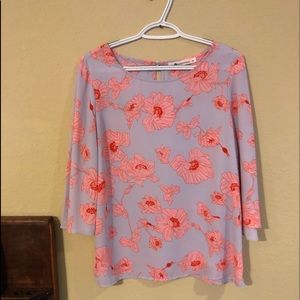 “The Impeccable Pig” Floral Flared tiered Blouse